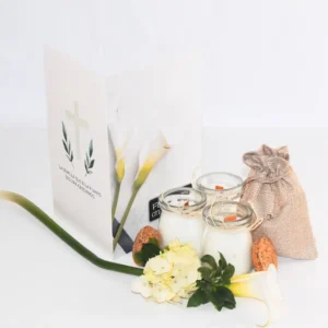 Bono de condolencia y 3 velas aromáticas